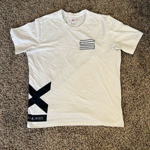 Jordan 11 XI tee shirt white black and navy.